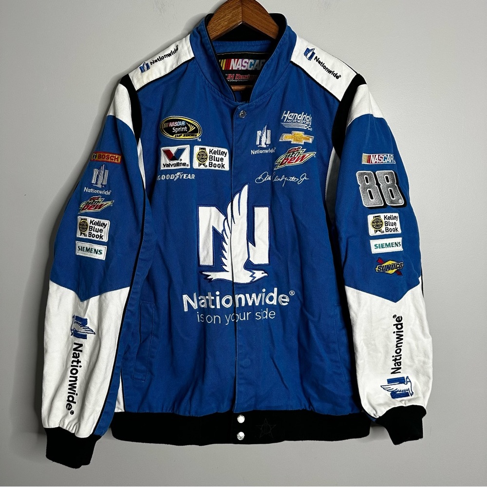 Dale Earnhardt Jr. #88 Nascar JH Design Men's Twill Jacket Nationwide Men's XL‎
